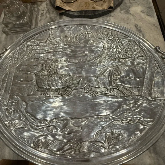 Lenox Pewter Holiday Platter 24” x 17”. - Picture 4 of 8